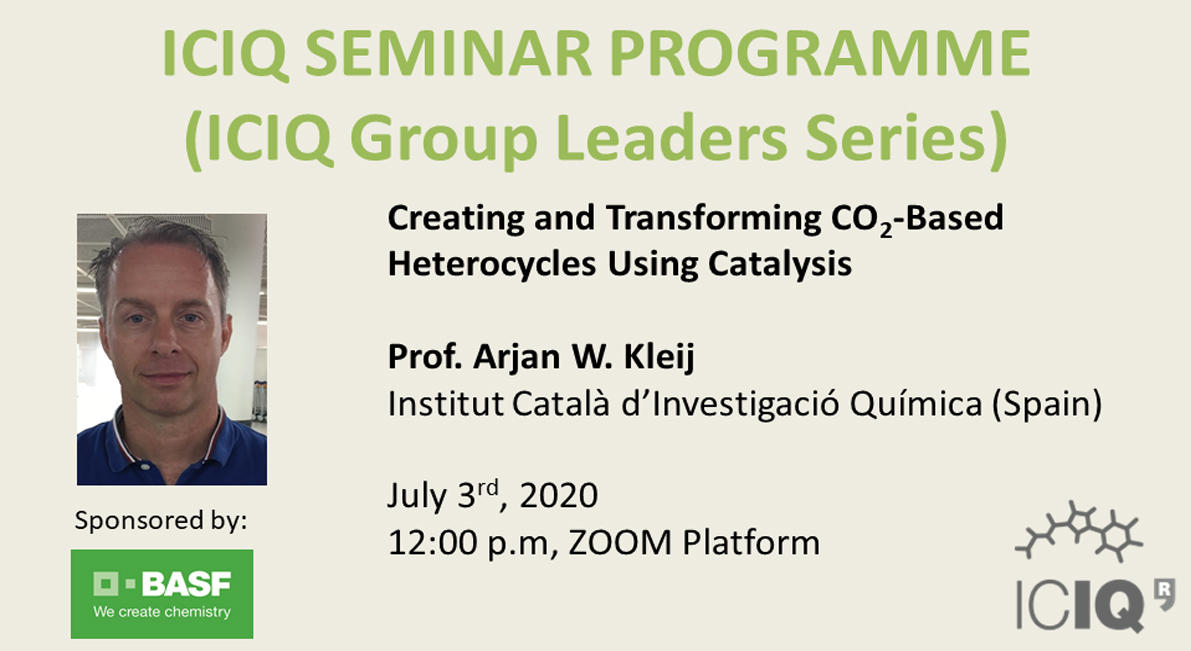 Creating and Transforming CO2-based Heterocycles using Catalysis (ICIQ Group Leaders Series)