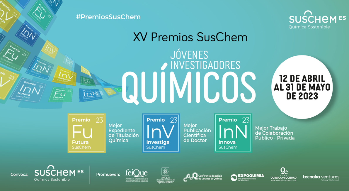 SusChem España convoca la XV Edición de sus Premios para reconocer el talento de los jóvenes investigadores químicos en España