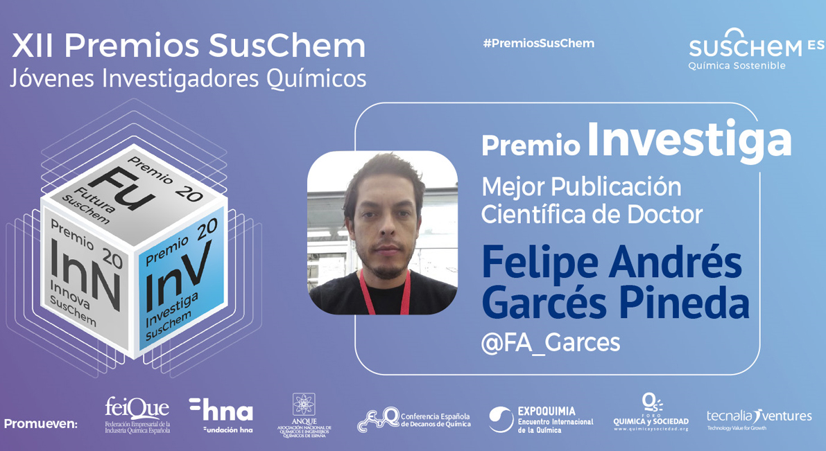 Conoce a Felipe Andrés Garcés, Premio SusChem Investiga 2020