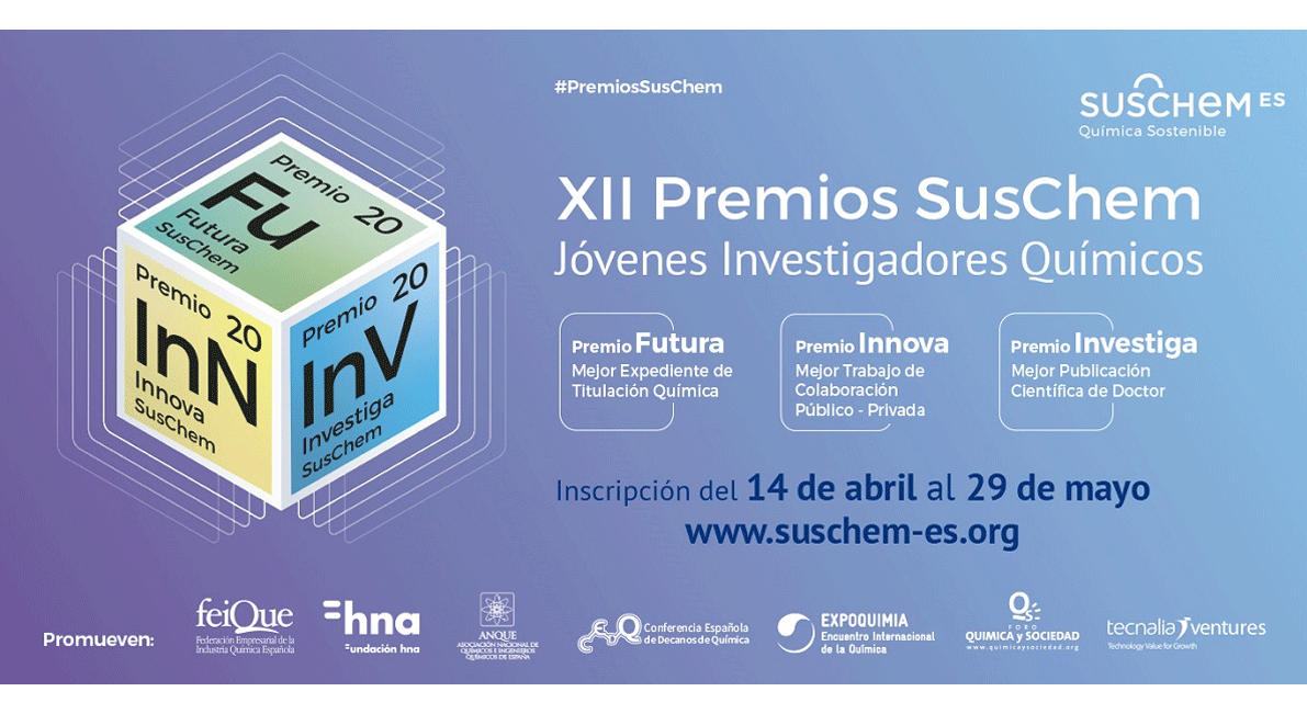 SusChem-España convoca la XII Edición de sus Premios para reconocer el trabajo de los jóvenes investigadores químicos